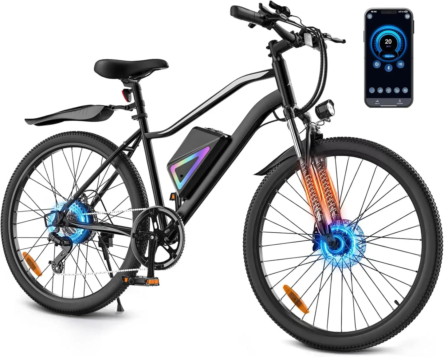 Electric Bike for Adults 1500W Peak Motor 26in Ebike Foldable