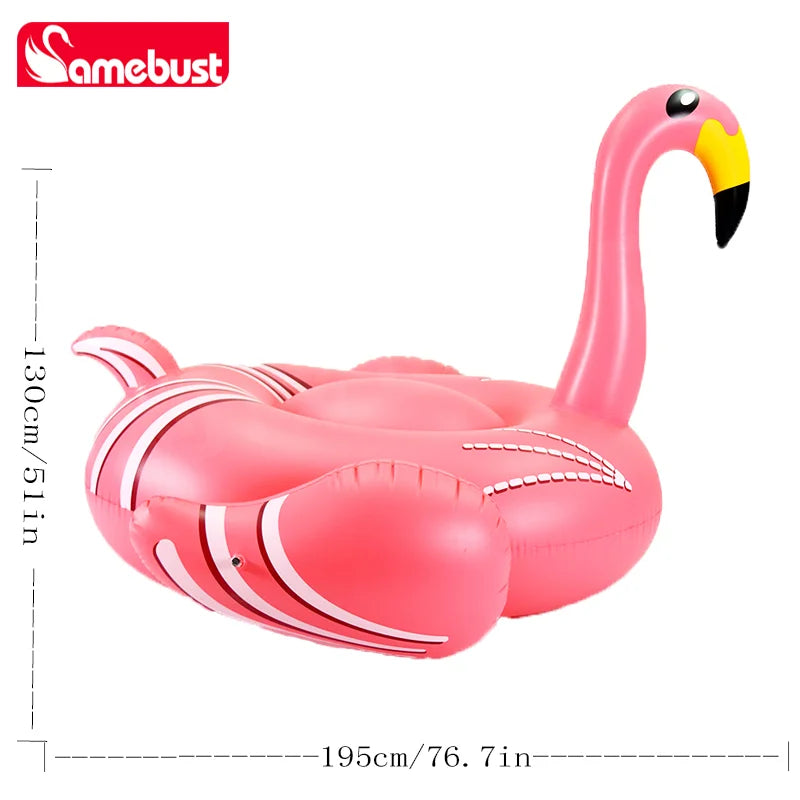 Inflatable Flamingo Pool Float Tube For Water Fun Party