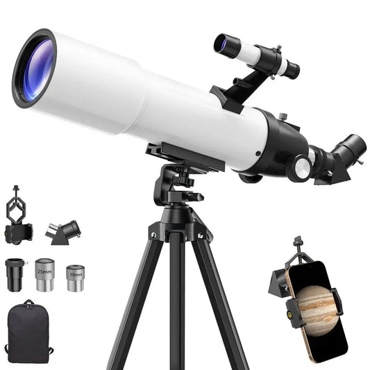 150X Portable Refracting Telescope For Adults And Kids