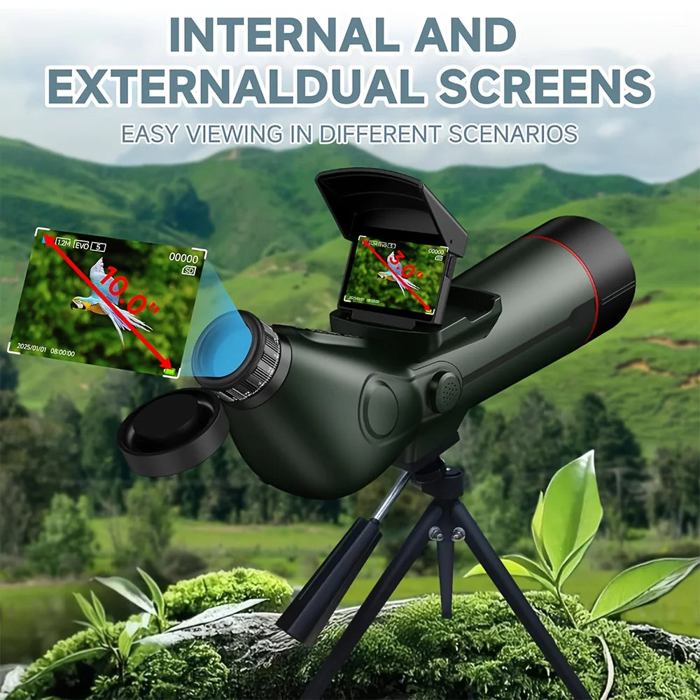 HrvzdvwEyepiece Digital Spotting Scope With 4K Screen And Tripod