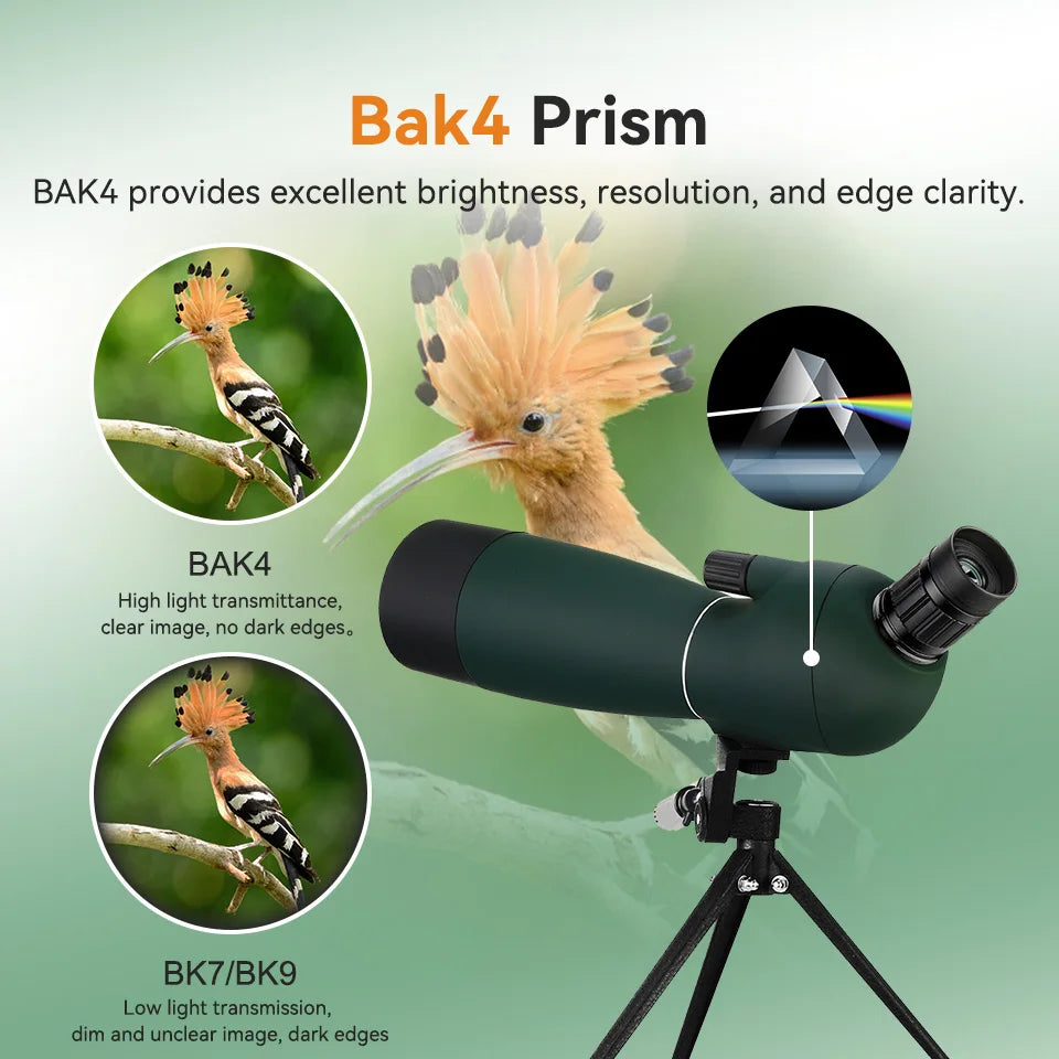 Svbony Spotting Scope Porro Prism Zoom Waterproof Telescope