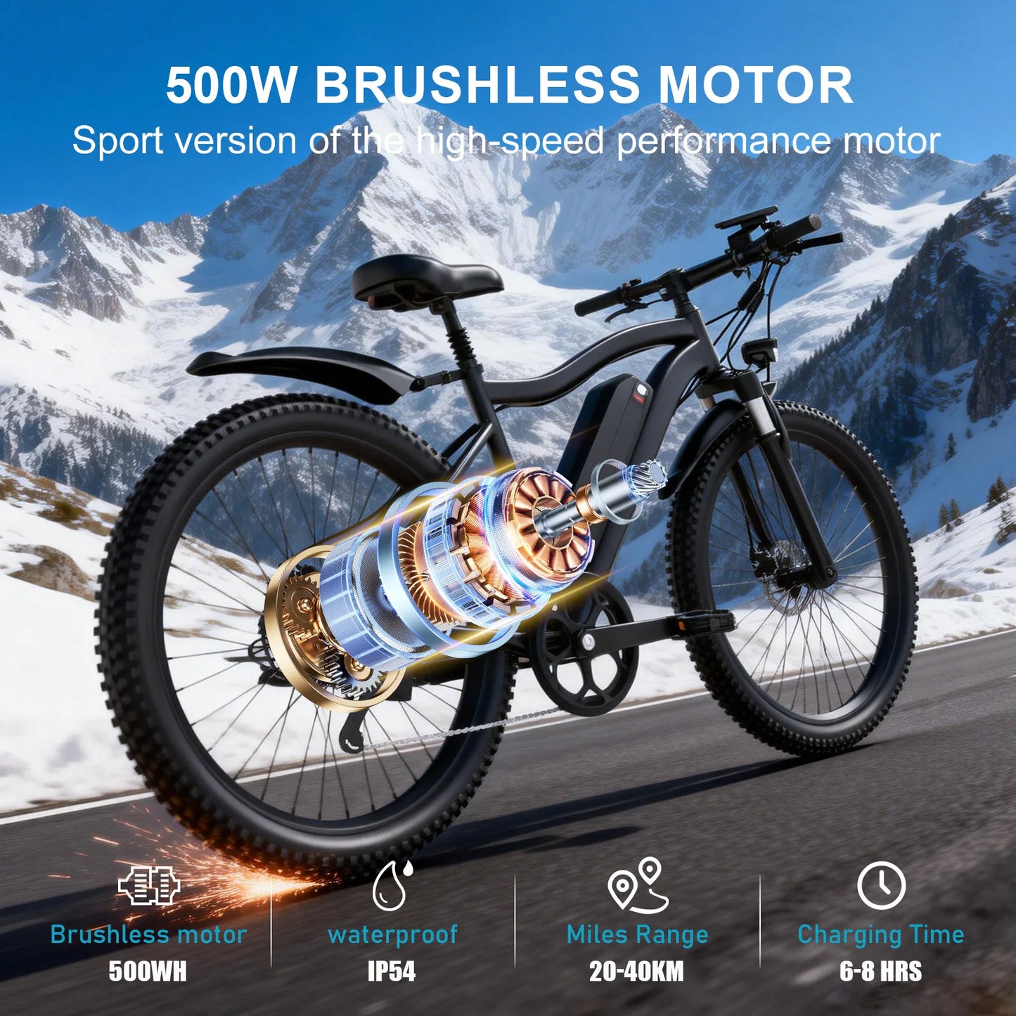 Toofly Mountain Electric Bike With 48V Removable Battery