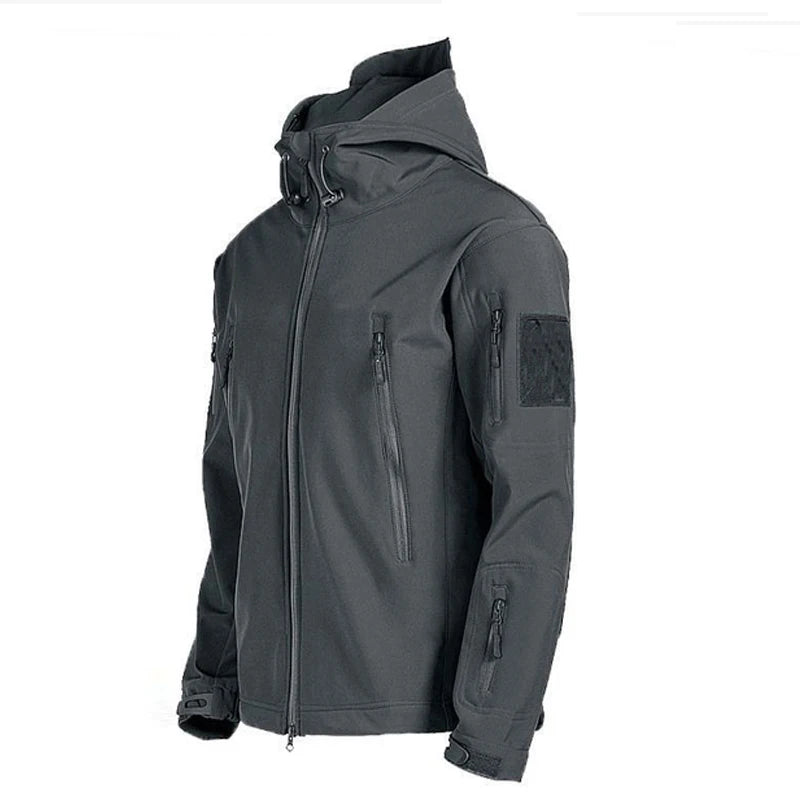 Mazerout Winter Tactical Jackets Waterproof Fleece Hooded Coat