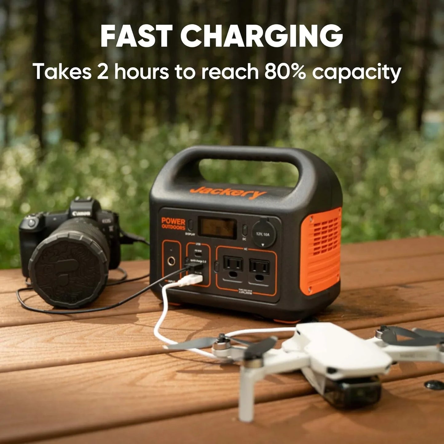 Jackery Explorer 300 Portable Power Station With Extension Cord
