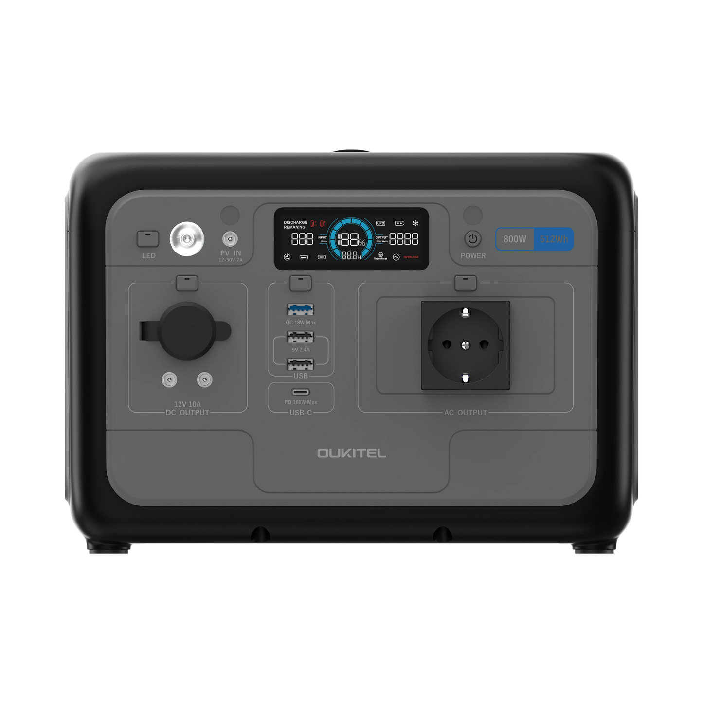 OUKITEL P800E Plus Portable Power Station 800W Solar Generator 512Wh