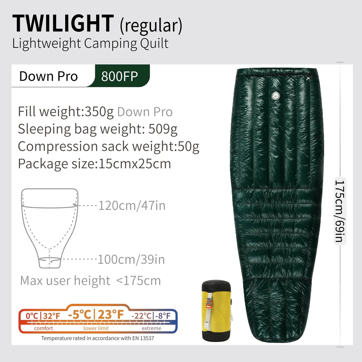 AEGISMAX Twilight Down Sleeping Bag Ultralight Winter Camping