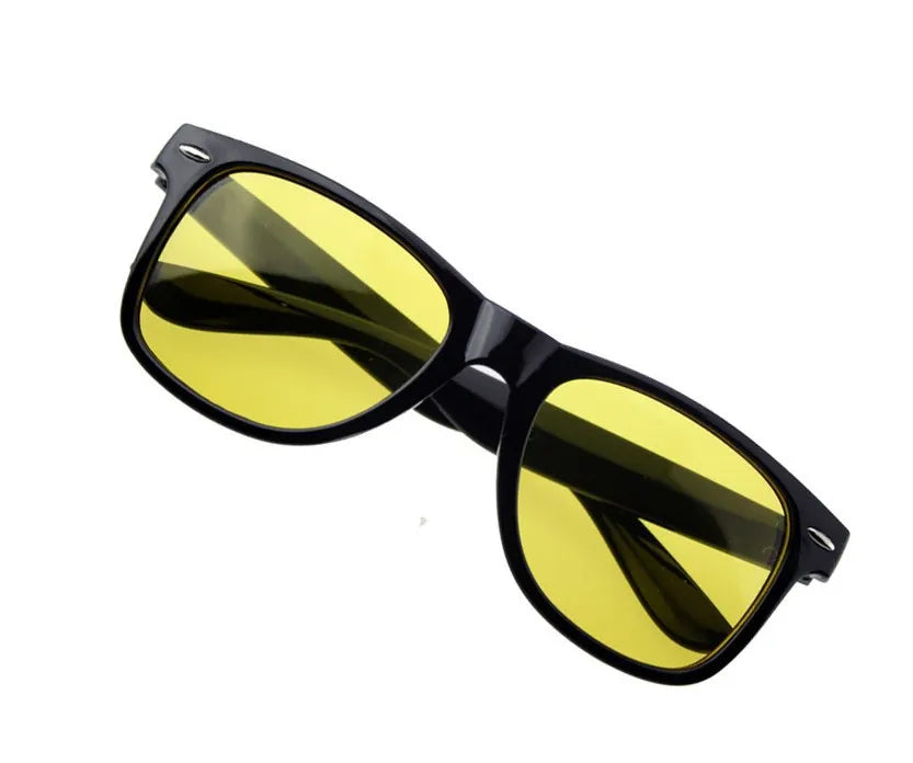 Unisex Square Night Vision Driving Glasses Windproof Anti Glare