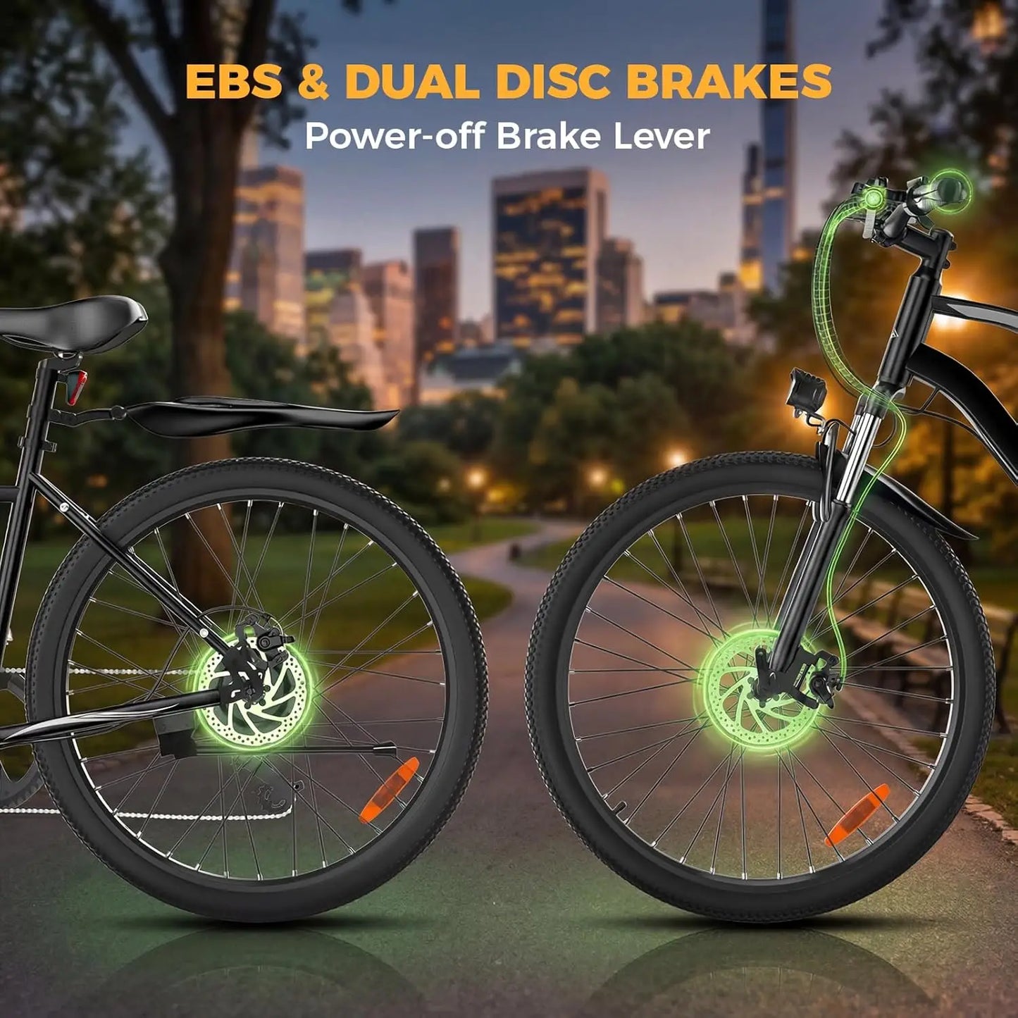 Electric Bike for Adults 1500W Peak Motor 26in Ebike Foldable