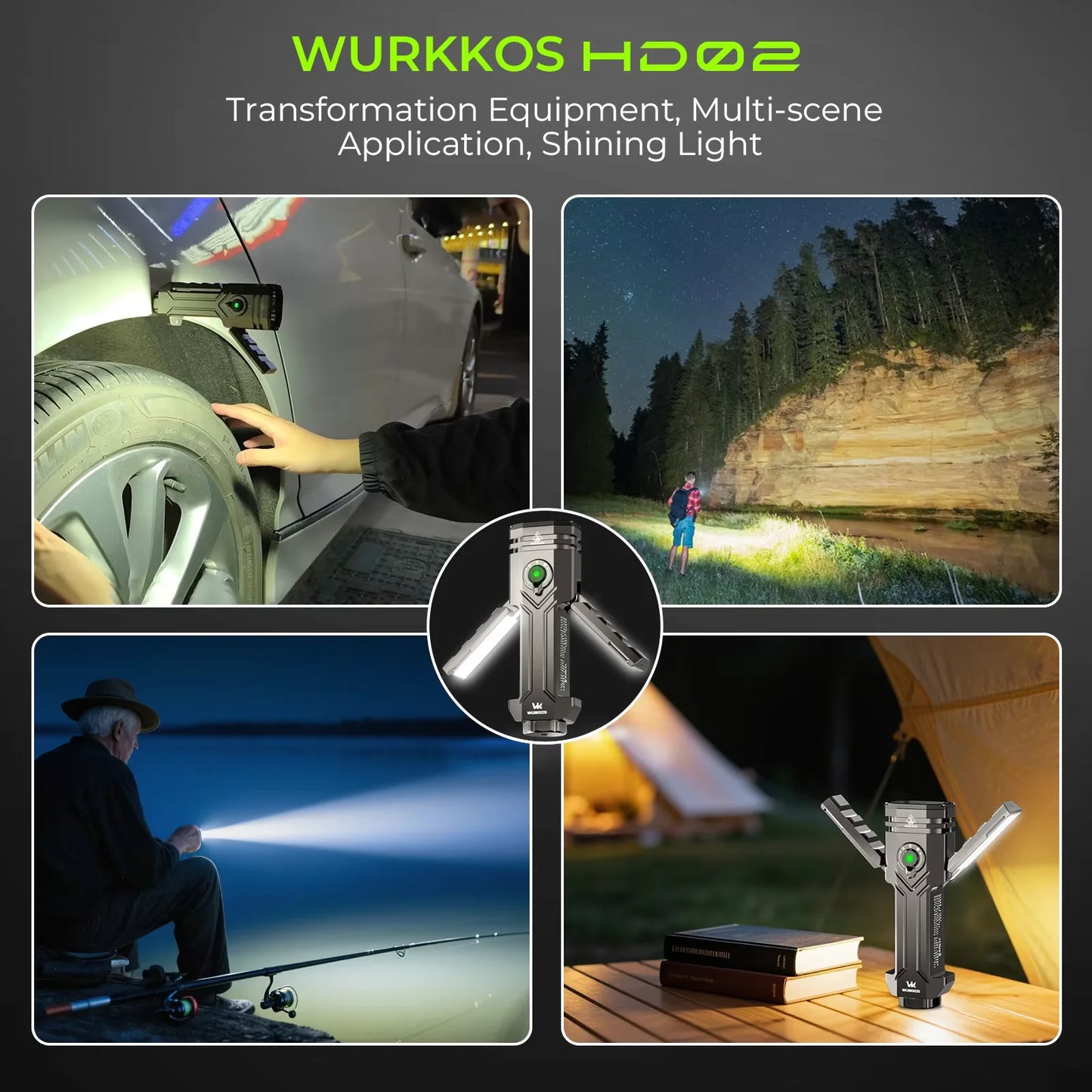 Wurkkos HD02 LED Camping Lamp Portable Outdoor Searchlight