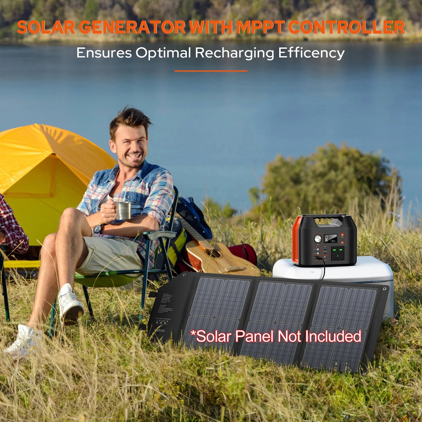 SinKeu Portable Power Station 300W Solar Generator LiFePO4 RV