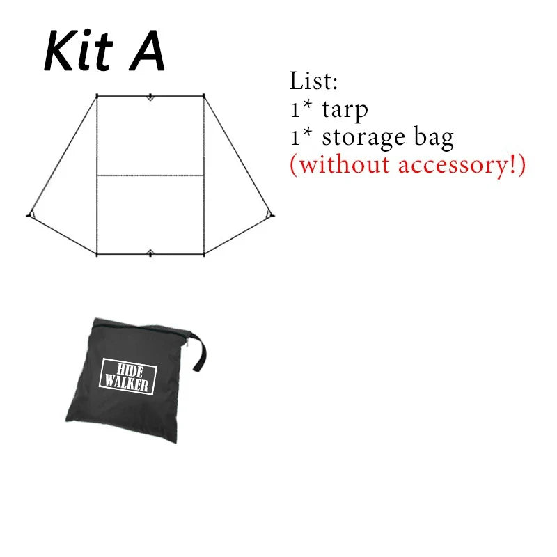 HIDE WALKER Bat Shape Car Side Awning Outdoor Waterproof Shelter
