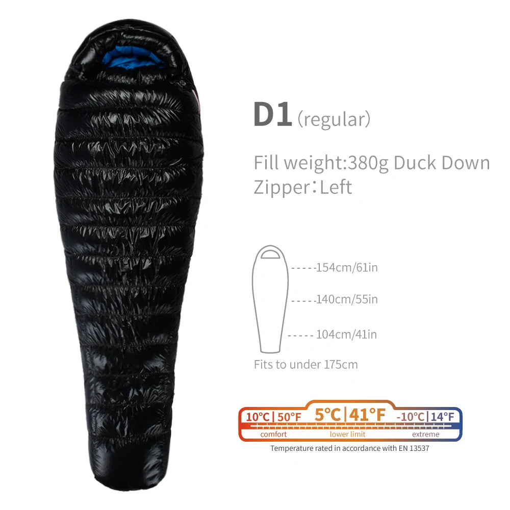 AEGISMAX Duck Down Sleeping Bag 650FP Ultralight Outdoor
