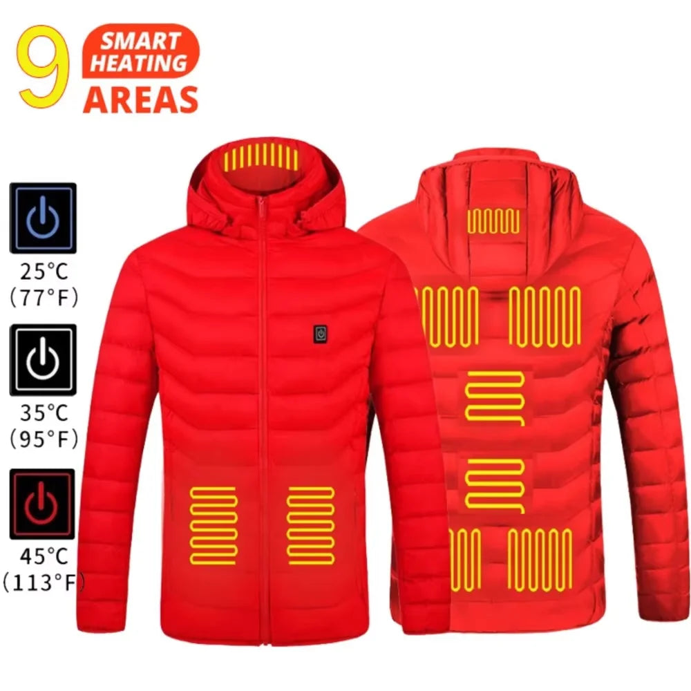 LEOSOXSCN 21 Areas Heated Jacket Unisex USB Self Heating