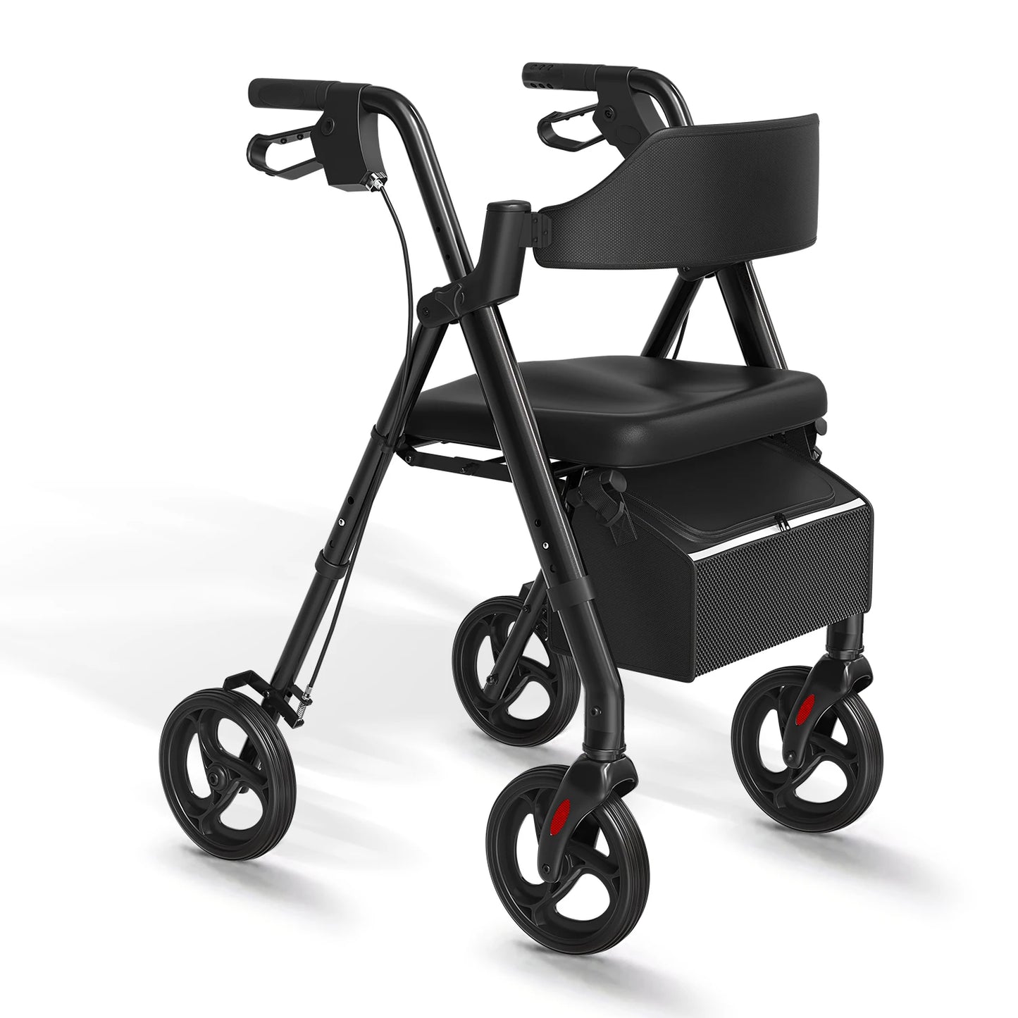 Maidesite Foldable Rollator Walker For Seniors With Seat And Aluminum