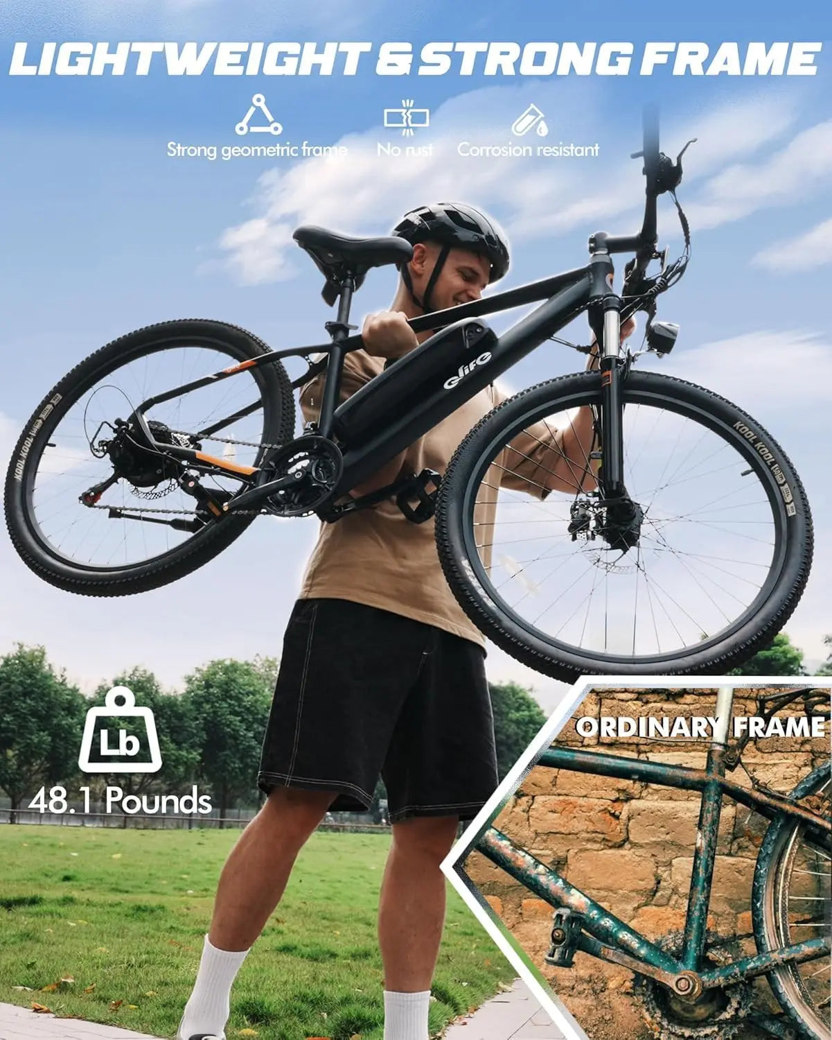 Racer 1000W Peak Electric Mountain Bike For Adults 21-Speed