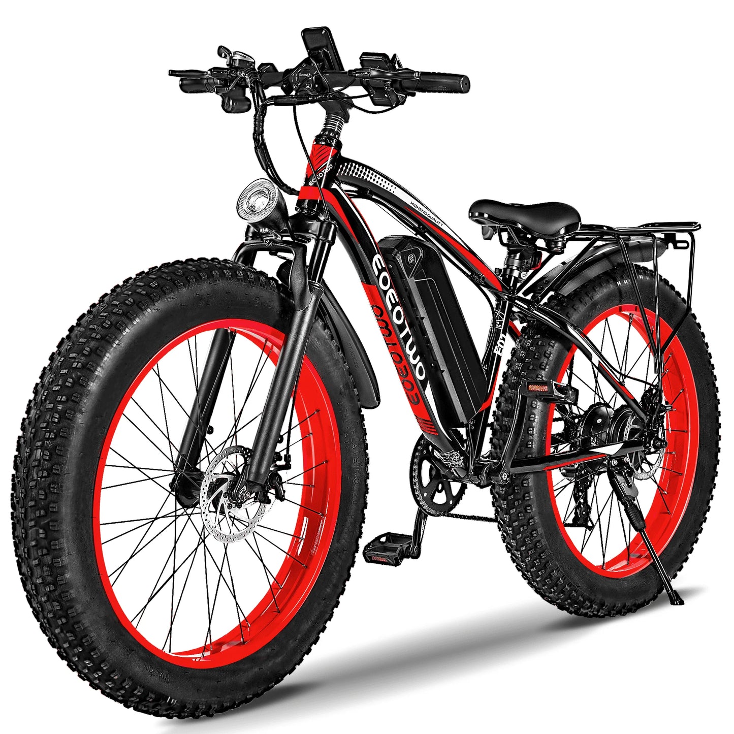 EOEOTWO E01 Electric Fat Tire Mountain Ebike 34MPH 60 Miles