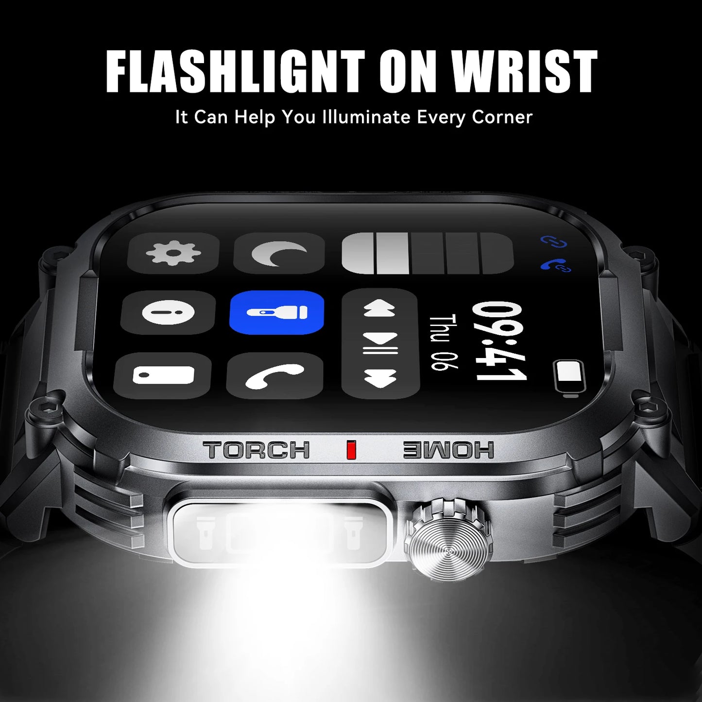 EIGIIS Smart Watch Men 3ATM Waterproof Heart Rate Fitness Tracker