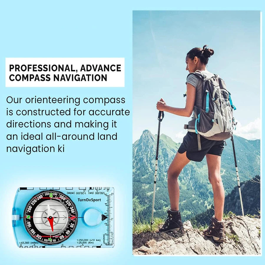 Professional Waterproof Camping Compass For Outdoor Navigation Map Reading