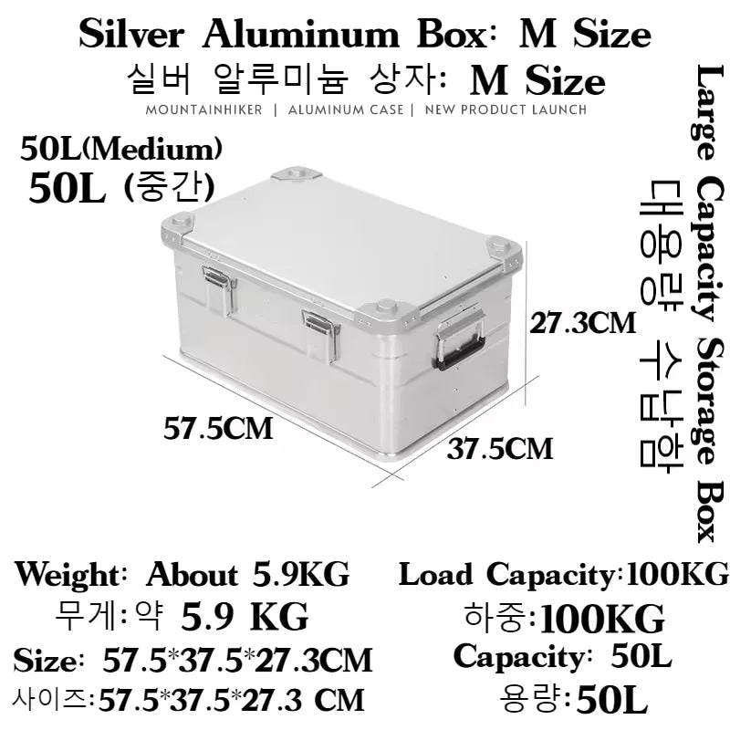MOUNTAINHIKER Outdoor Aluminum Storage Box For Camping
