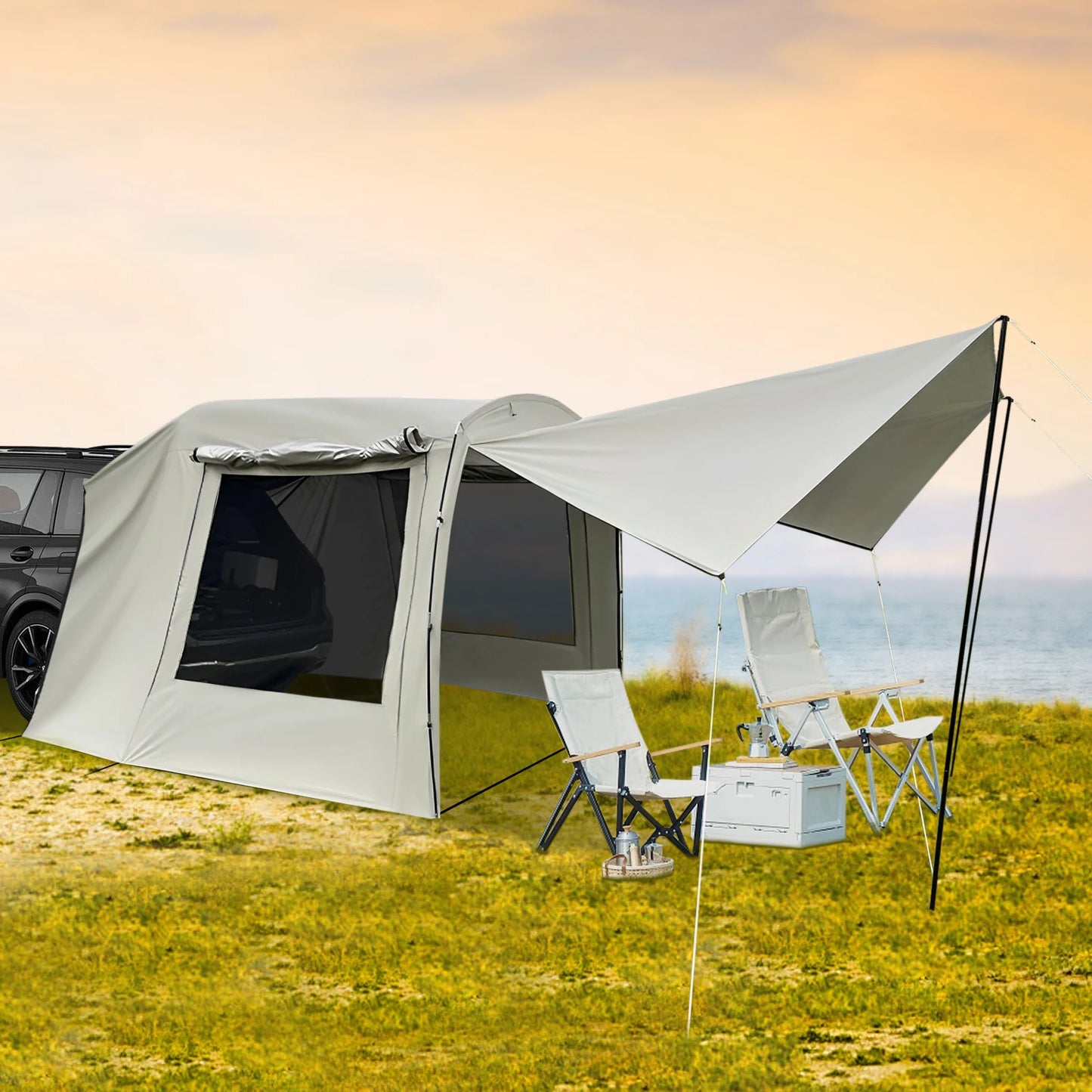 Bymaocar Car Awning Tent For SUV And Sedan Tailgate