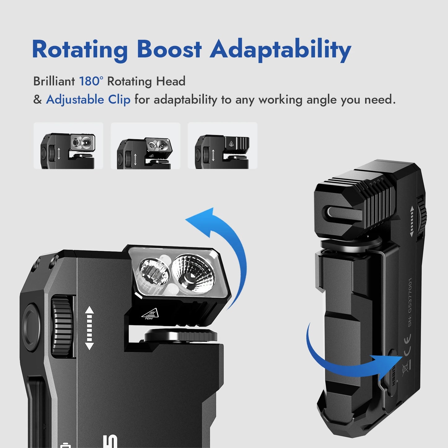 WUBEN G5 Rechargeable EDC Flashlight With Dual RGB LEDs