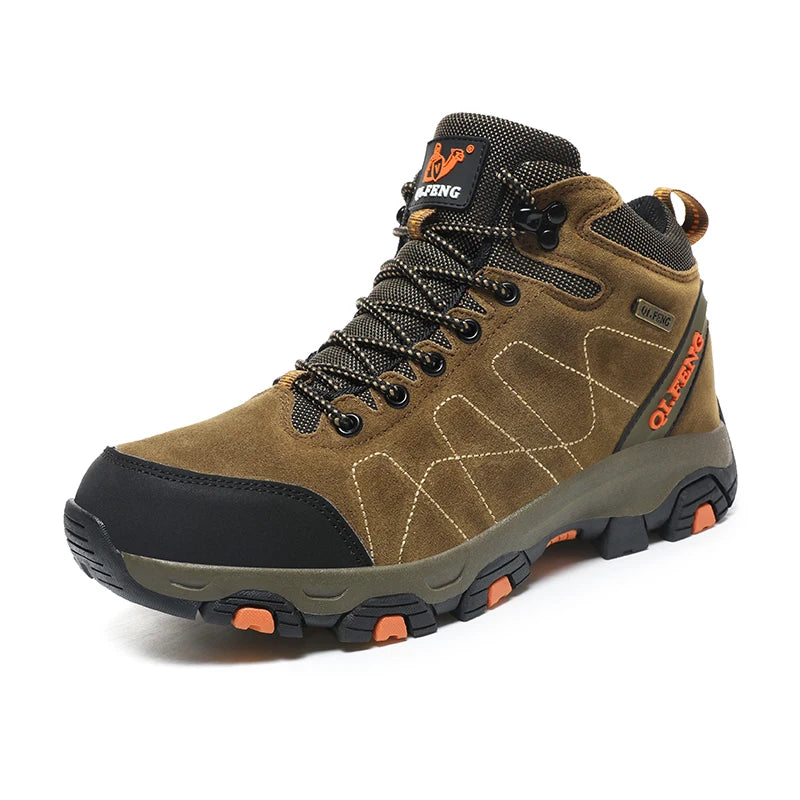 QIFENGCN Hiking Boots Mens Winter Warm Faux Fur Ankle Boots
