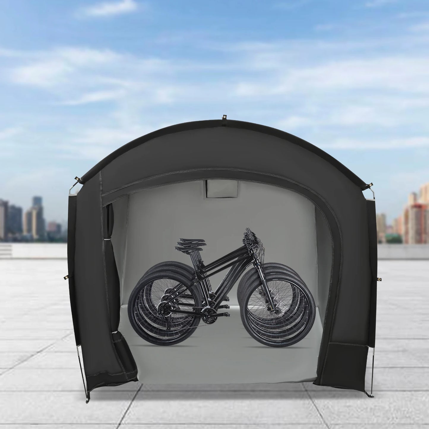 Portable Bike Storage Shed for 1-4 Bikes Waterproof Shelter