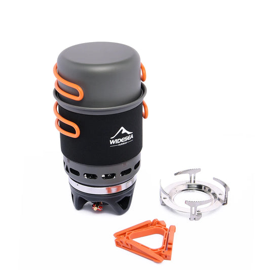 Widesea Camping Cooking System With Heat Exchanger Gas Burner