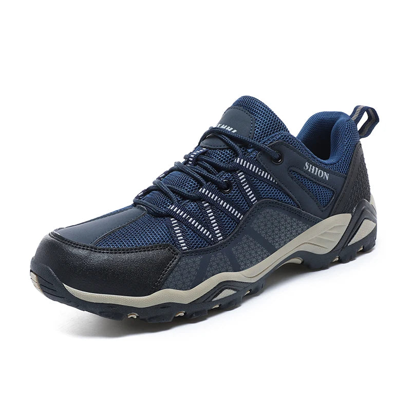 Emike Men's Hiking Shoes Breathable Mesh Outdoor Waterproof