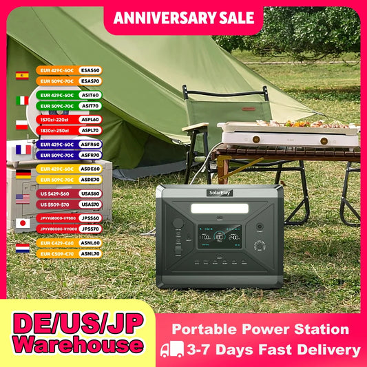 SOLARPLAY Q2501 Portable Power Station 2160Wh LiFePO4 Solar Generator