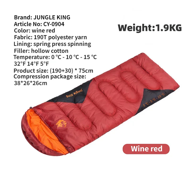 MOUNTAINHIKER Jungle King Camping Sleeping Bag Ultralight Waterproof 4 Season