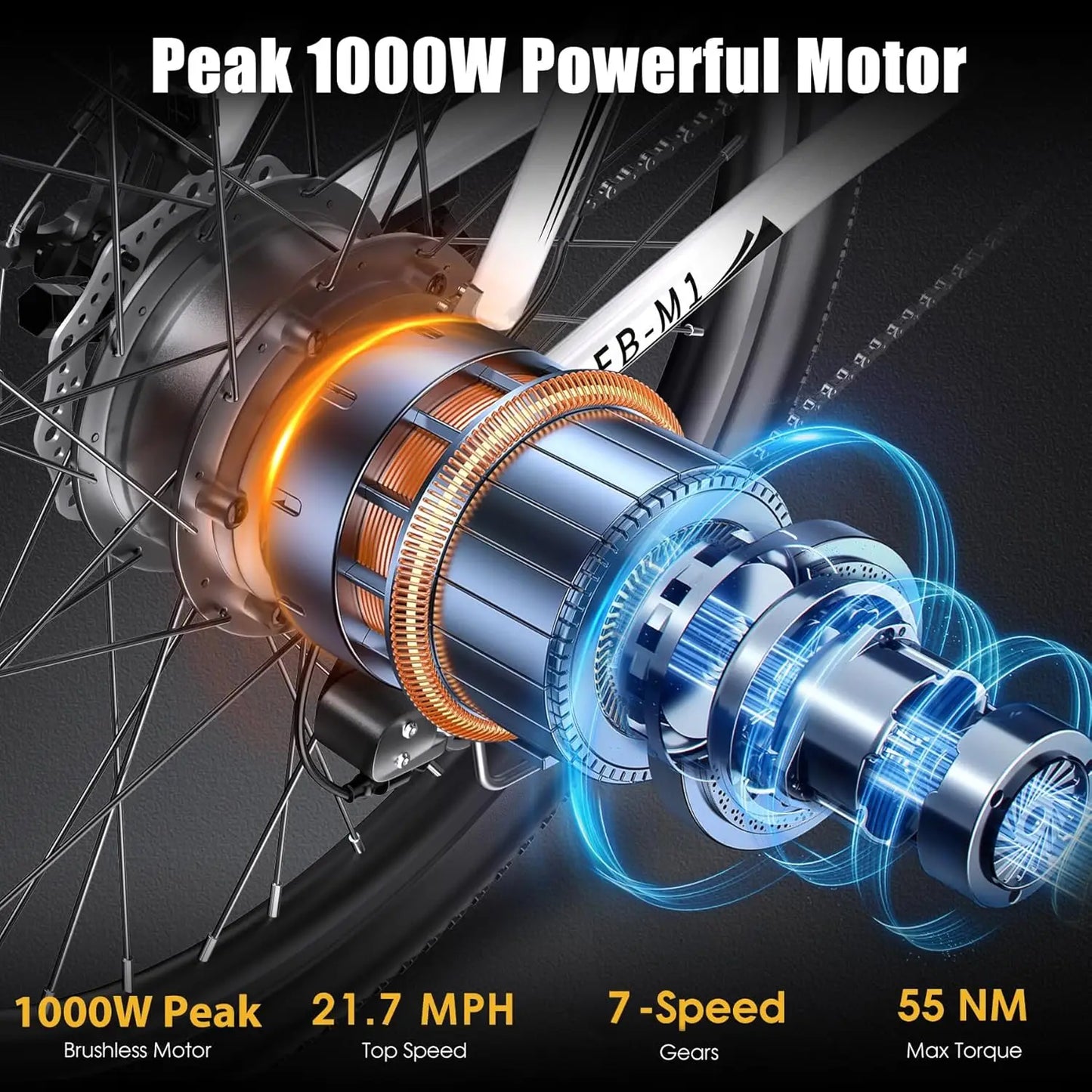 Electric Mountain Bike for Adults 1000W Peak Ebike UL 2849