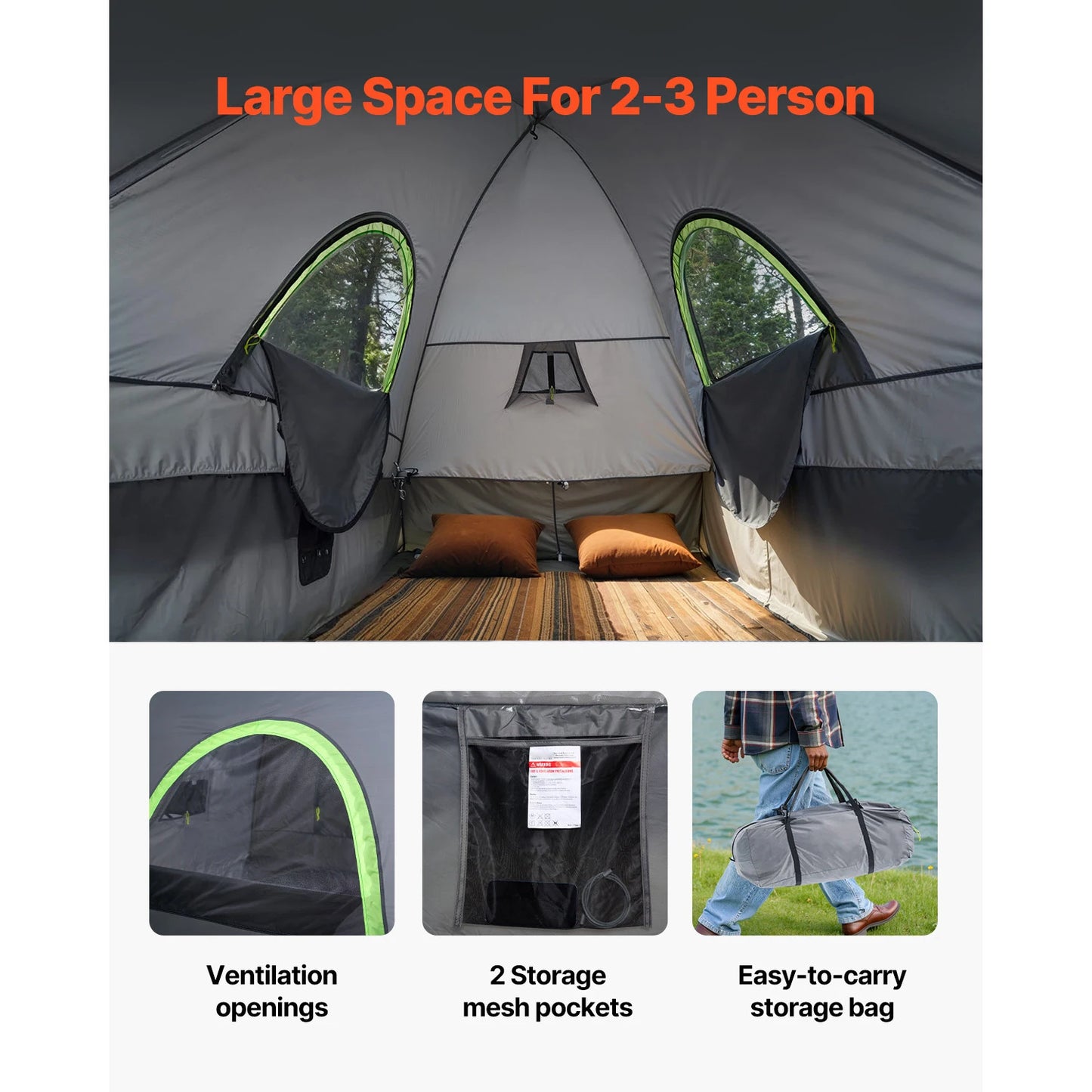 SucceBuy All Weather Truck Bed Tent For Camping Gear