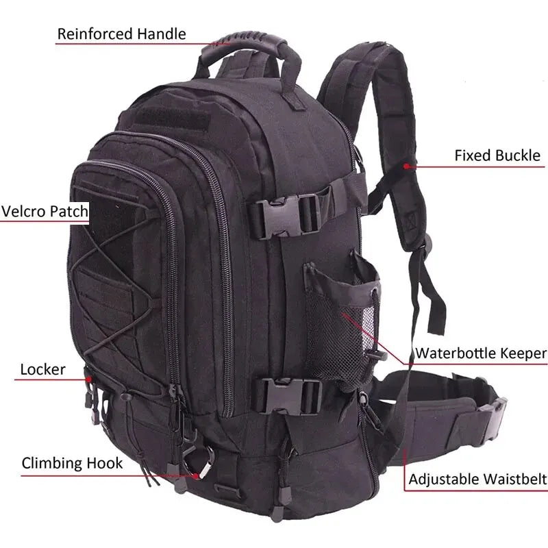 Outdoor Tactical Backpack Molle Rucksack Waterproof For Camping