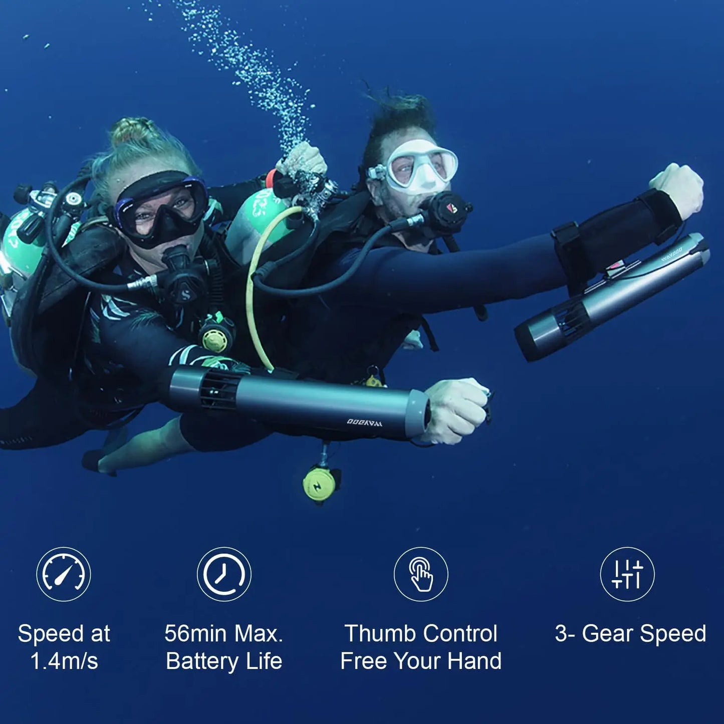 Subnado Underwater Scooter With Thumb Control For Pool And Snorkeling