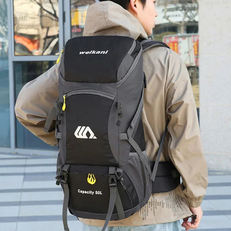 Scione Unisex Travel Backpack Nylon Water Resistant Hiking Bag