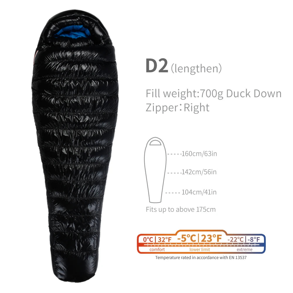 AEGISMAX Duck Down Sleeping Bag 650FP Ultralight Outdoor