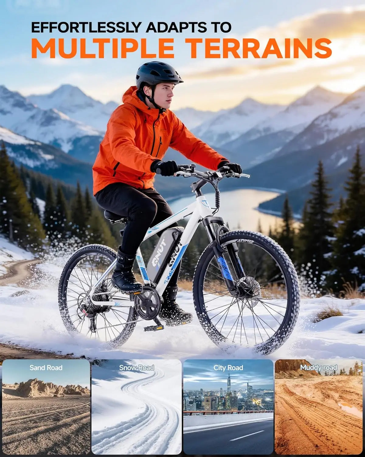Victor Mountain Electric Bike With 1000W Peak Motor Removable Battery