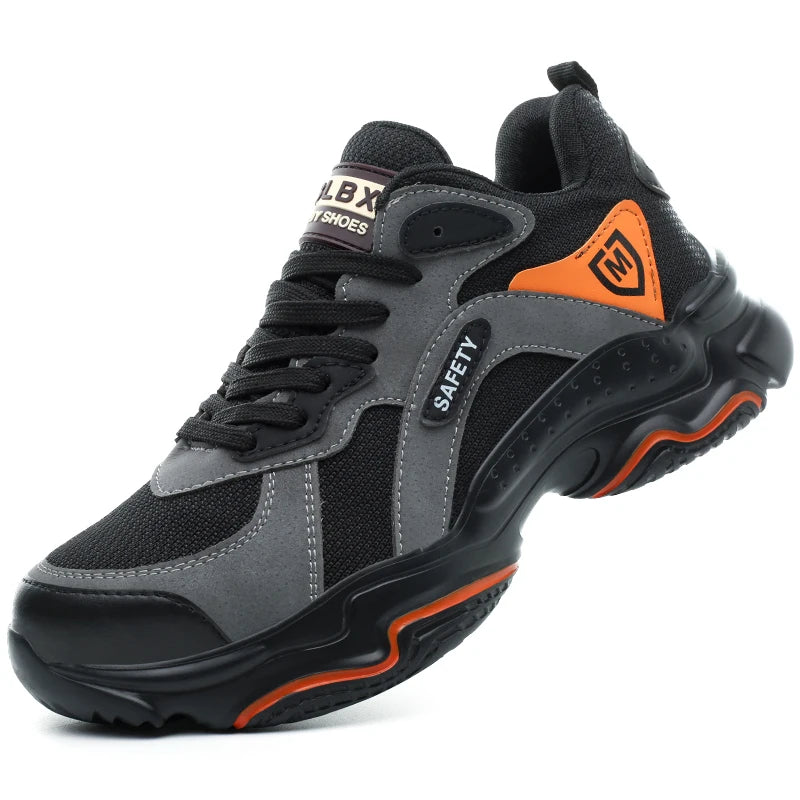 Men Steel Toe Safety Shoes Puncture Resistant Air Cushion Boots