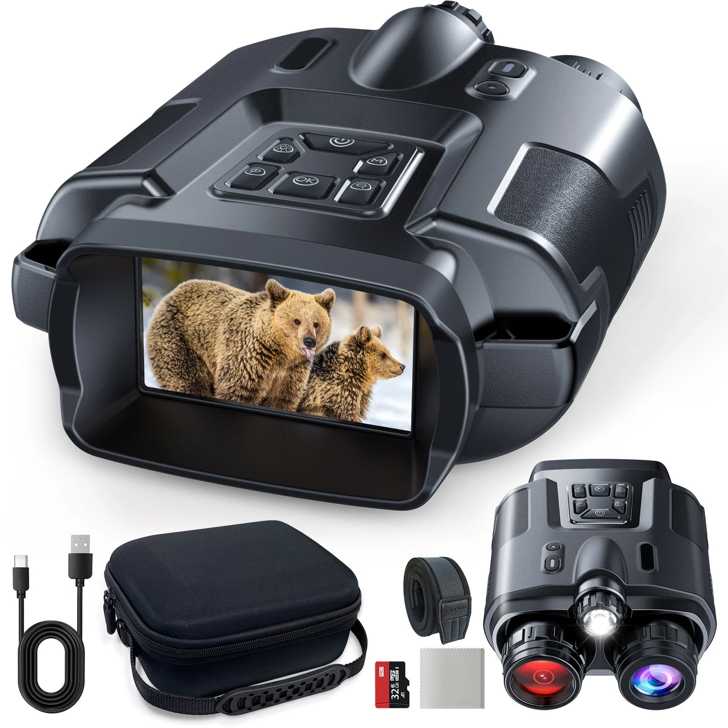 Letcmoi Night Vision Binoculars Infrared Tactical Light