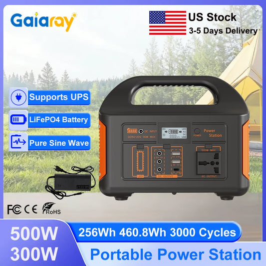 GaiaRay Portable Power Station 460.8Wh Solar Generator
