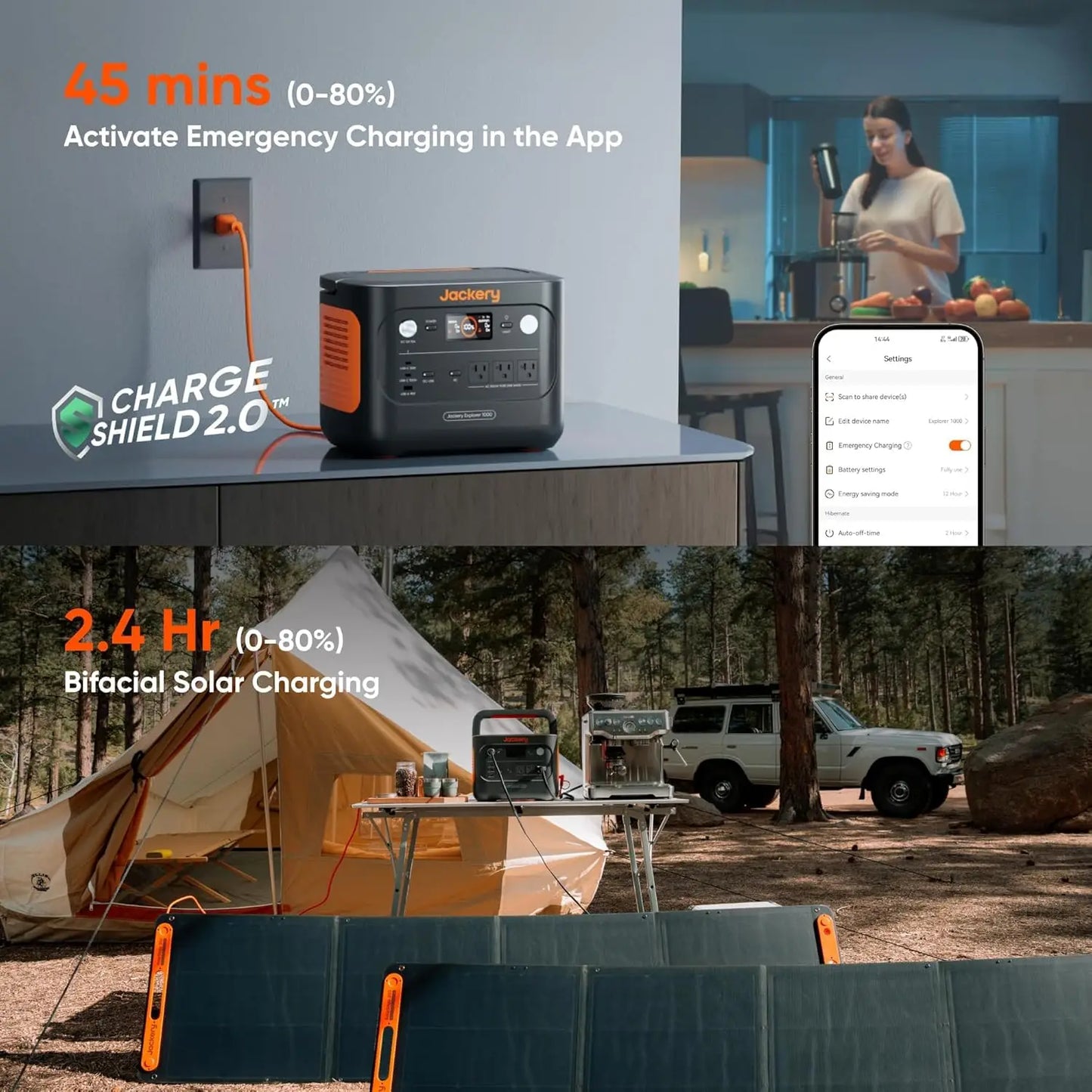 Portable Power Station 1500W Battery Solar Generator