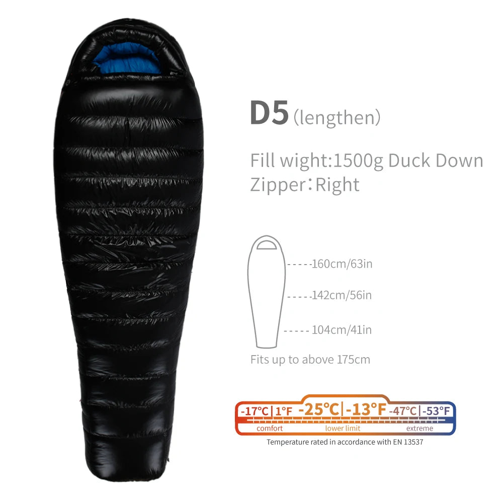 AEGISMAX Duck Down Sleeping Bag 650FP Ultralight Outdoor