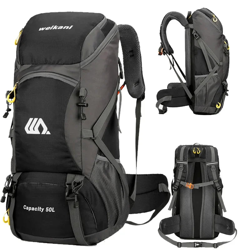 Scione Unisex Travel Backpack Nylon Water Resistant Hiking Bag