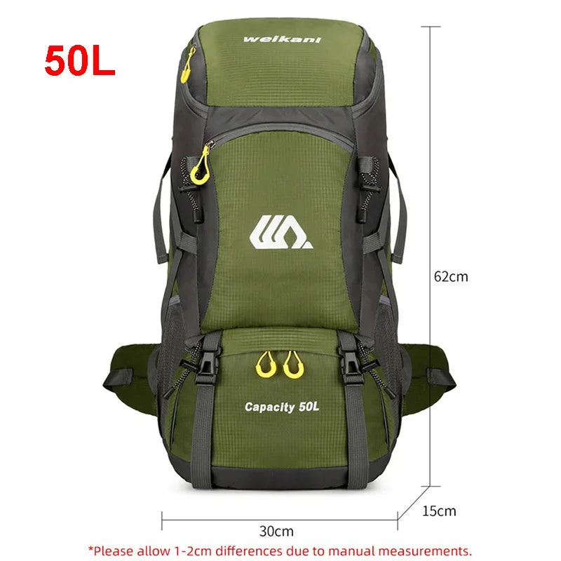 Scione Unisex Travel Backpack Nylon Water Resistant Hiking Bag