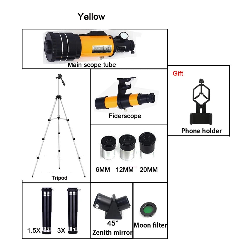 Borwolf F30070 Monocular Astronomical Telescope 150X Zoom