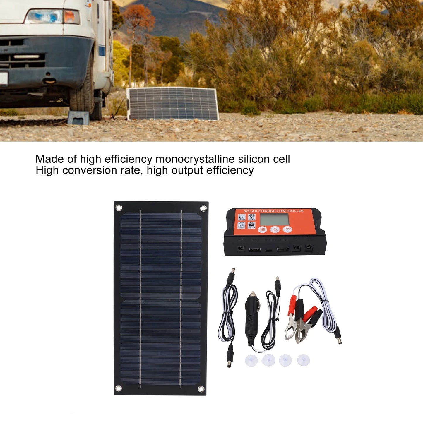 YOSOO 600W Monocrystalline Solar Panel Charger With 100A Controller