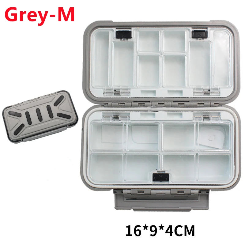 Fishing Tackle Boxes Waterproof Storage Bait Box Dual Opening