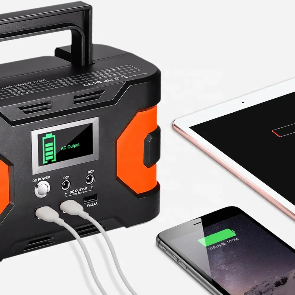 LS 150W Portable Power Station With 45000mAh Solar Inverter