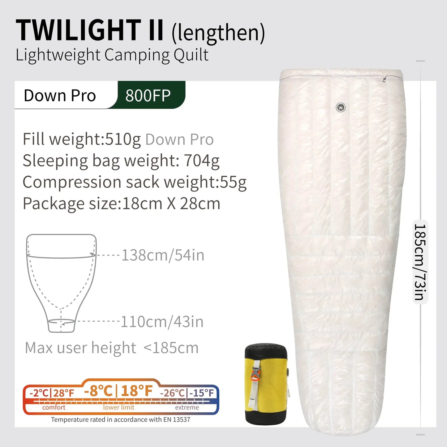 AEGISMAX Twilight Down Sleeping Bag Ultralight Winter Camping